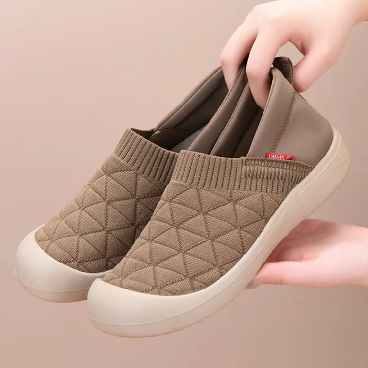 2025春季新款老北京布鞋高弹飞织软底透气舒适百搭时尚休闲布鞋女