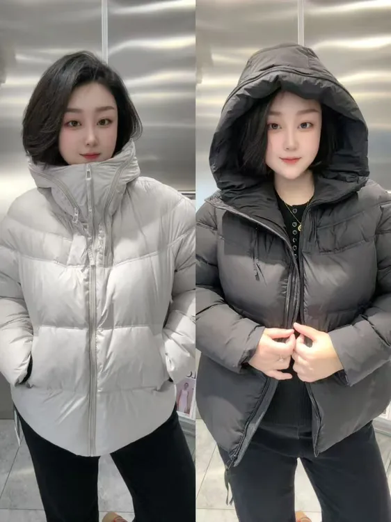 【聪姐推荐】00101011新款休闲时尚连帽羽绒服（衣长75，胸围134）