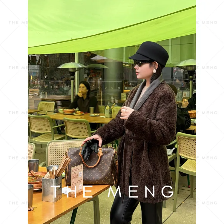 THE MENG【黑钻石】Lacon乐芙兰拉贡羊毛皮一体皮草#M254A1676