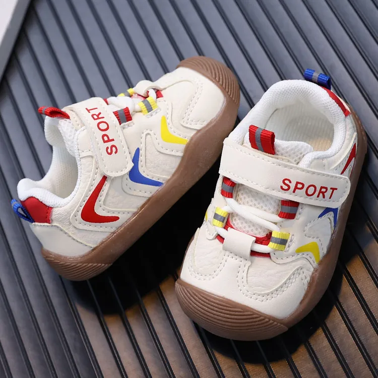 2025秋季新款儿童运动鞋1-2-3岁宝宝学步鞋防滑皮面男女童机能鞋