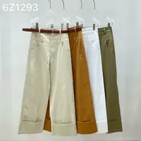 6z1293高腰阔腿直筒裤he