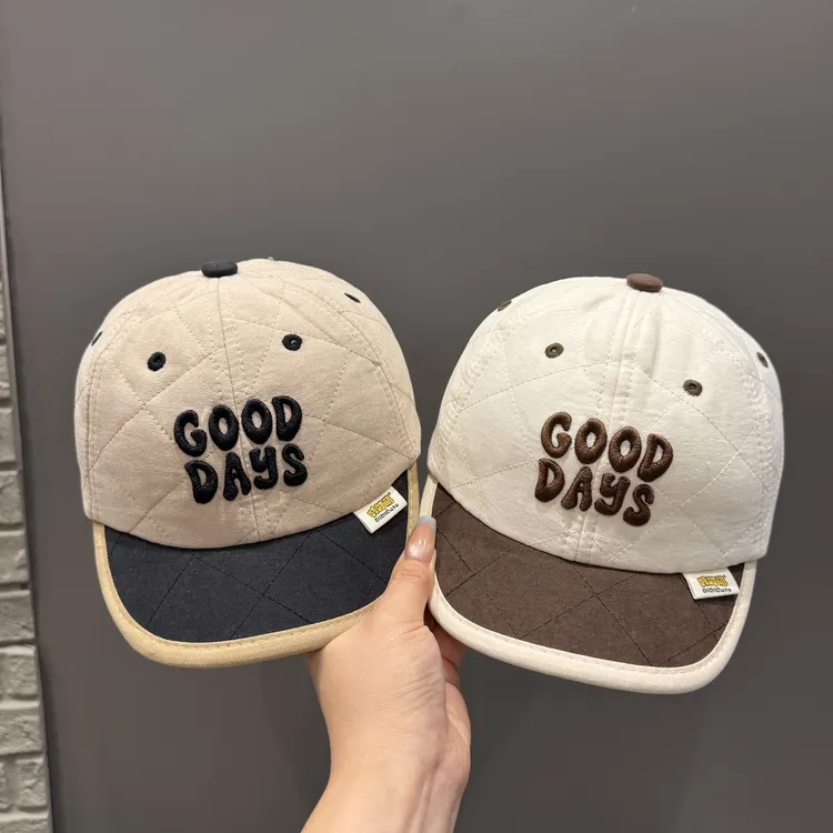 【酷拽出街】宝宝秋冬加棉保暖棒球帽韩版水洗做旧婴幼儿短檐鸭舌帽