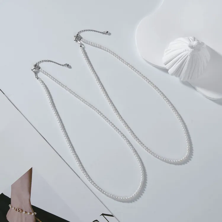 【云上叙】S925银淡水珍珠项链-多样性发一件-3mm-V61416-M（甄选）