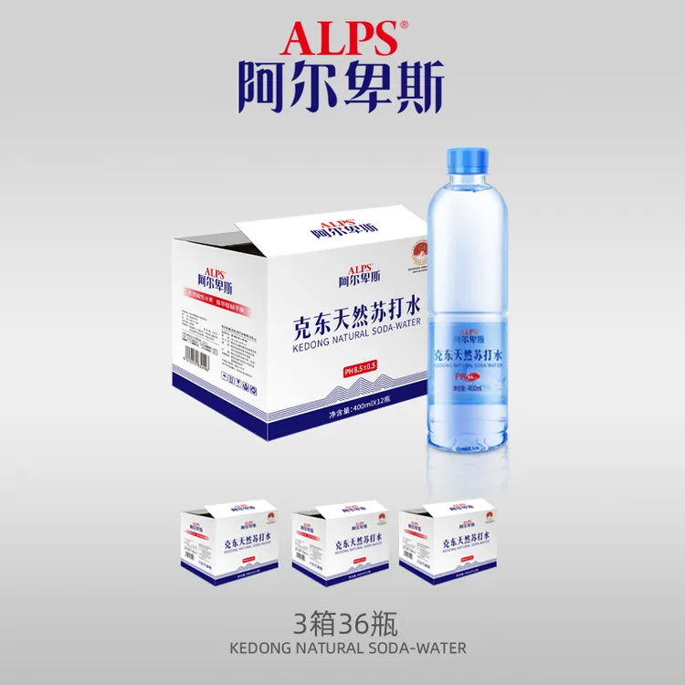 ALPS/阿尔卑斯克东天然苏打水400ml*12瓶*3箱（618活动）