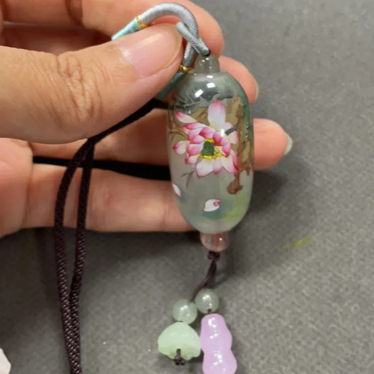 纯手绘内画吊坠中国风传统手工艺饰品