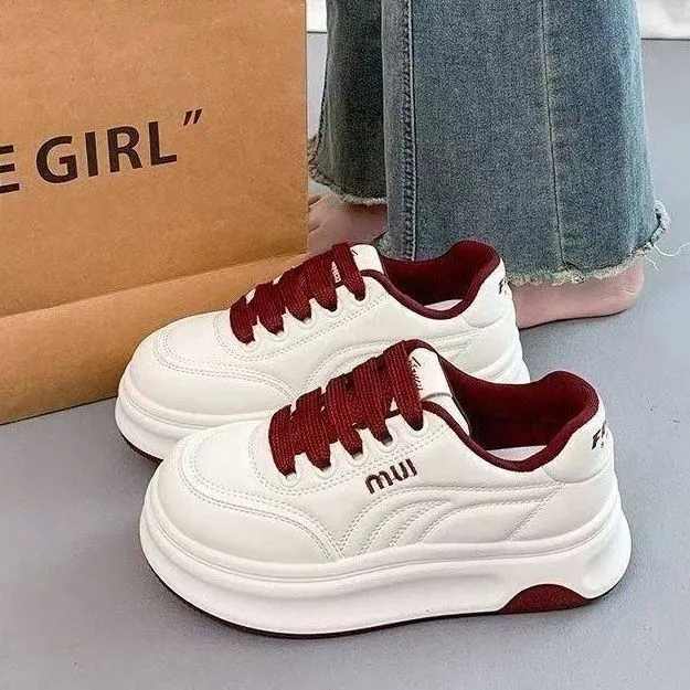 2025春冬情侣新款松糕增高板鞋-百搭小白搭休闲鞋