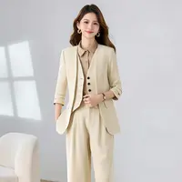 时尚设计感高端假两件西装外套女秋季新款名媛女神范小众西服套装