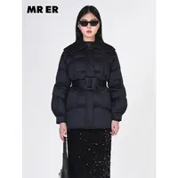 【小余专属】时尚大翻领收腰短款羽绒服外套R4D02934