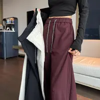 时尚阔腿裤子女2025新款爆款春秋美式松弛感香蕉运动直筒休闲裤子
