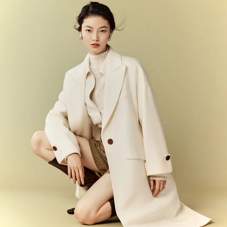 【商场同款】HPLY荷比俪冬季新款气质通勤大衣HMD43500380