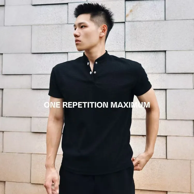 【两件优惠】夏季老钱风华夫格短袖新中式亨利T恤收亨利衫硬汉风