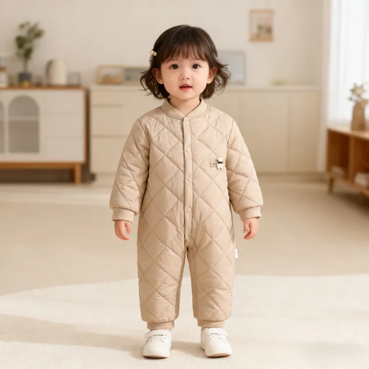 【风衣外套连体衣】 婴儿童冬季防风衣外套男女宝加棉保暖哈衣爬服