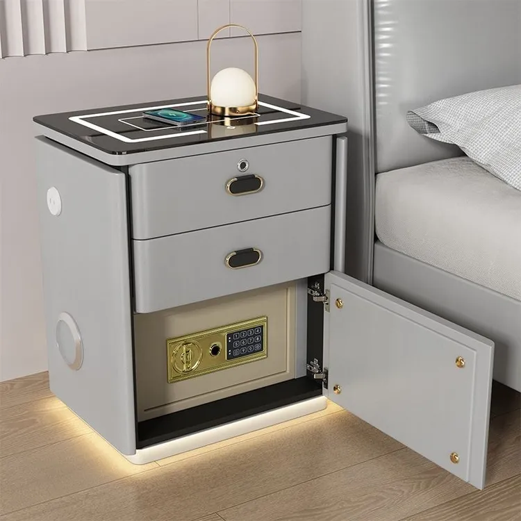 新疆西藏包邮智能床头柜保险柜一体家用多功能无线充电音响多功能
