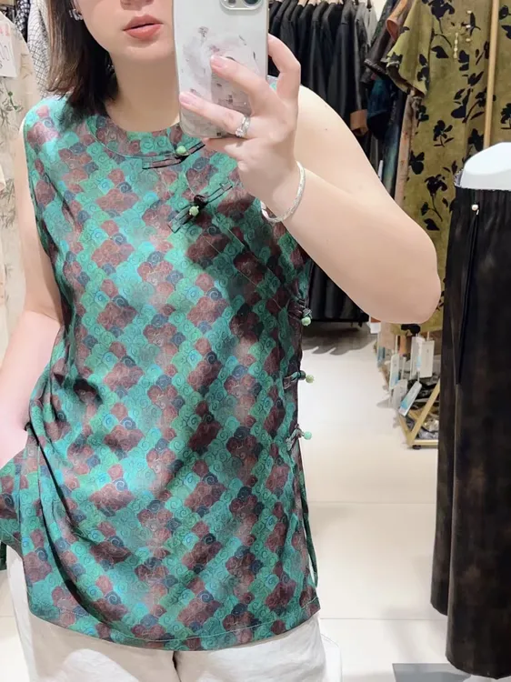 新中式“奥黛风”背心