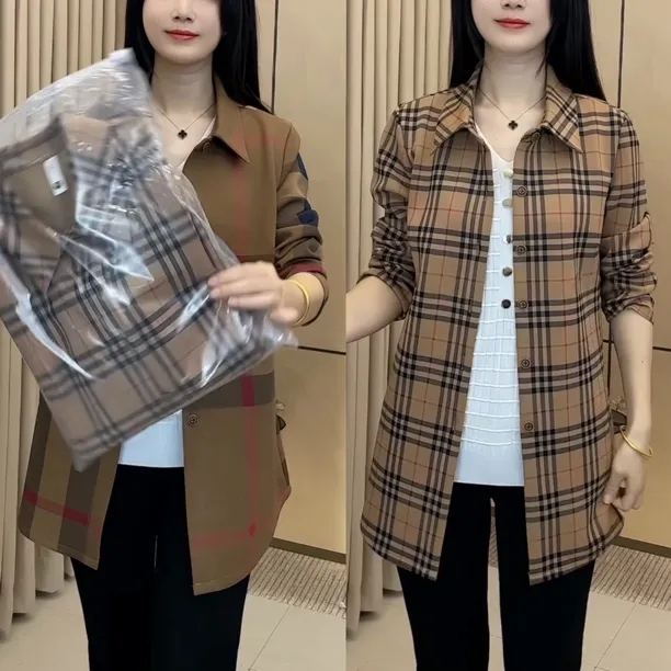 外套女春季时尚气质衬衫领百搭开衫外套潮88785