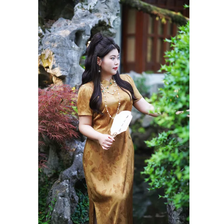 码加加56394-送考旗袍古典风新中式旗袍女改良民国风气质连衣裙