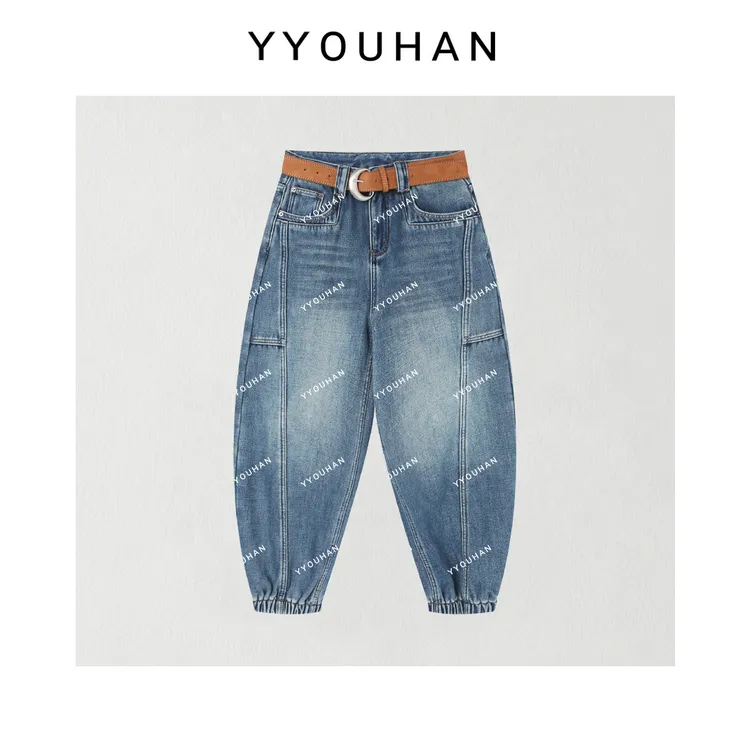 月月 2025秋冬常规加绒加厚束脚牛仔裤休闲百搭牛仔裤 2511C7964