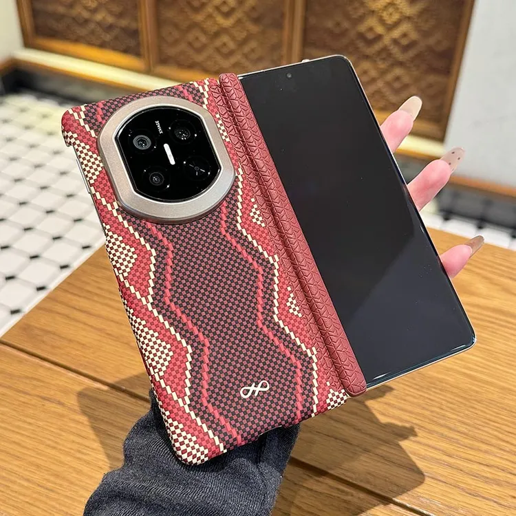 蛇年款适用华为MateX7/X6/X5折叠屏赤蛇权杖凯夫拉手机壳双边全包