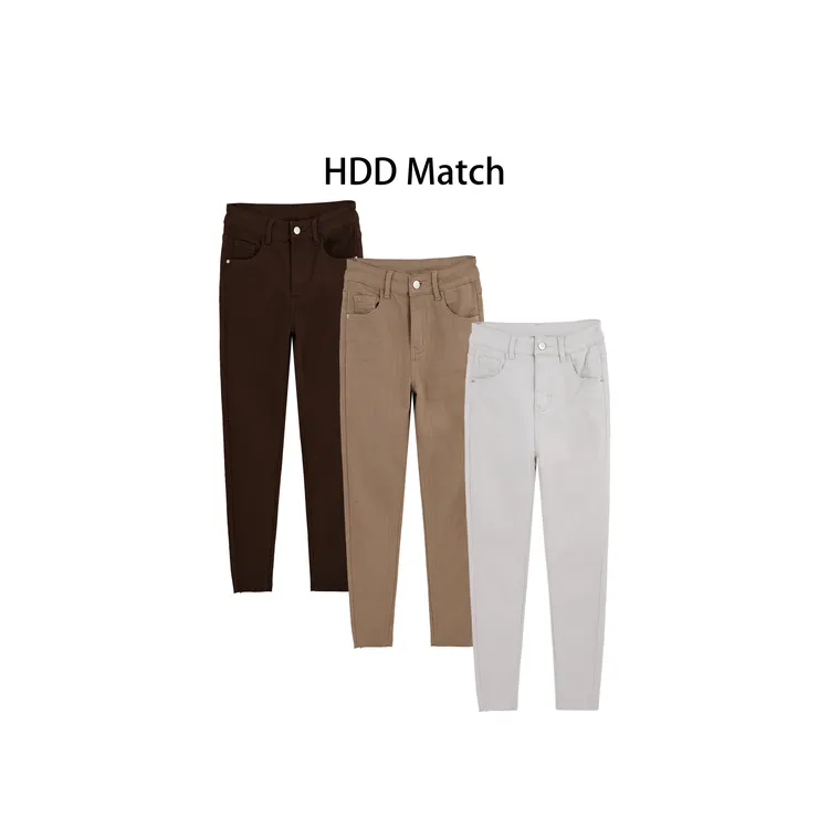 HDD- "牛仔方程" 棉 秋冬女款小脚显瘦修身磨绒牛仔裤 Y9533