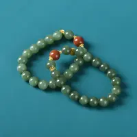和田玉1.0南红单珠扎基拉姆牌手串手链（多样性发其一）