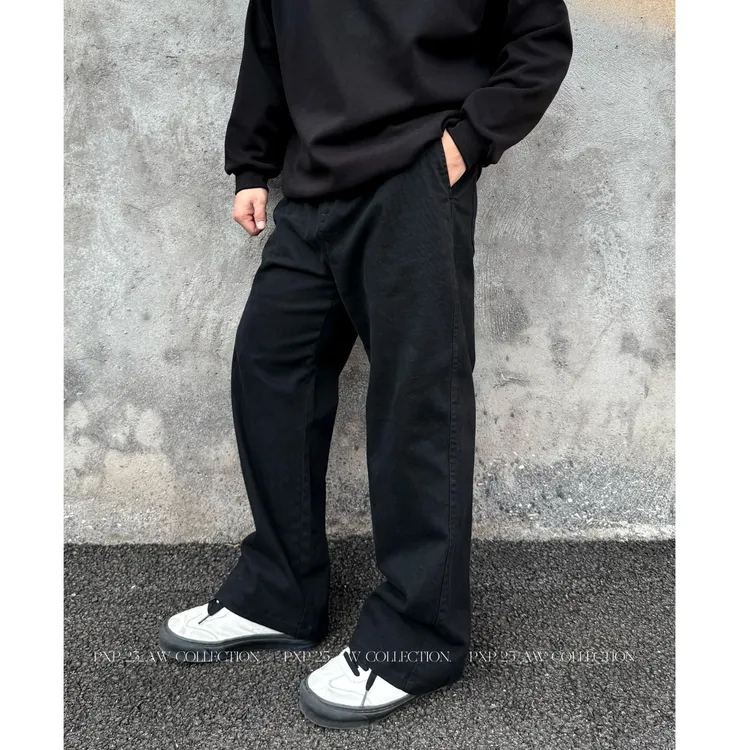 【马8黑牛仔裤】秋款大码直筒男新钱风微胖牛仔男装胖子男生36105