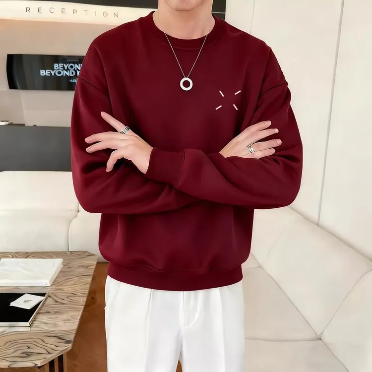 仓石一树潮牌美式休闲简约男士圆领卫衣秋冬新款高端简约百搭上衣