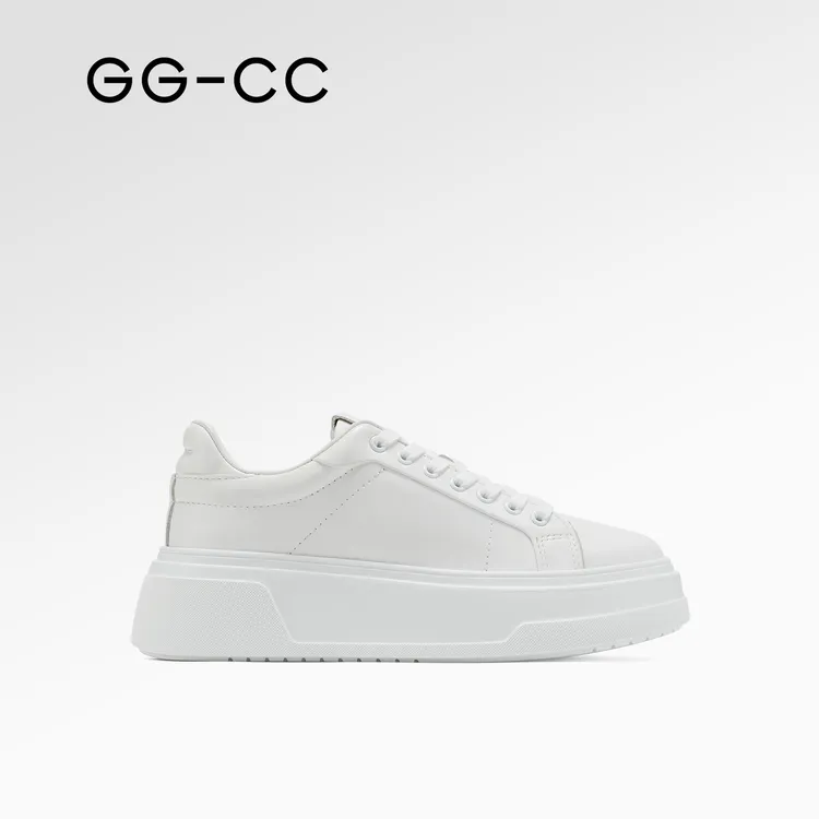 GG-CC【椰椰奶霜】2025年春季新款时尚厚底运动小白鞋女2092