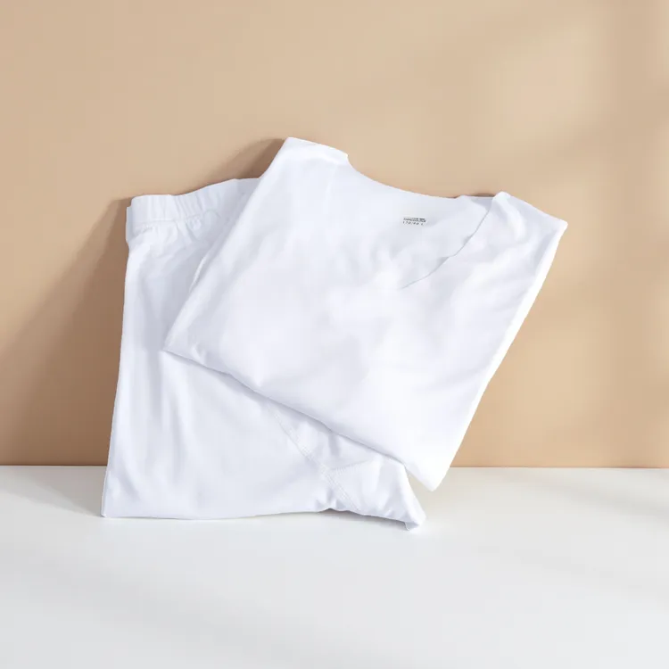 02367男士V领无缝剪裁秋衣秋裤套装 舒适无痕贴身亲肤