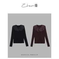 ZHEN.臻 设计师花瓣娃娃领满分羊毛针织衫秋冬开衫外套SY8867Z