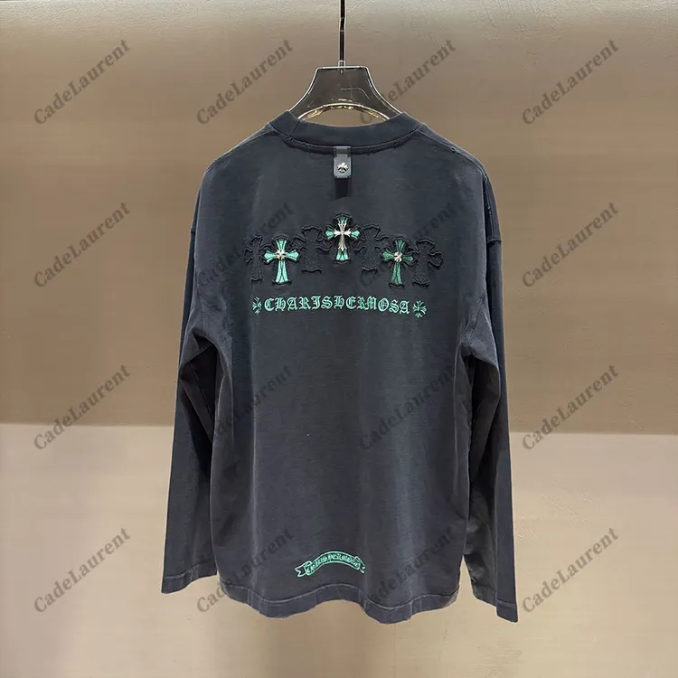 男士秋季新款长袖百搭时尚圆领卫衣纯色刺绣卫衣 HP-5006