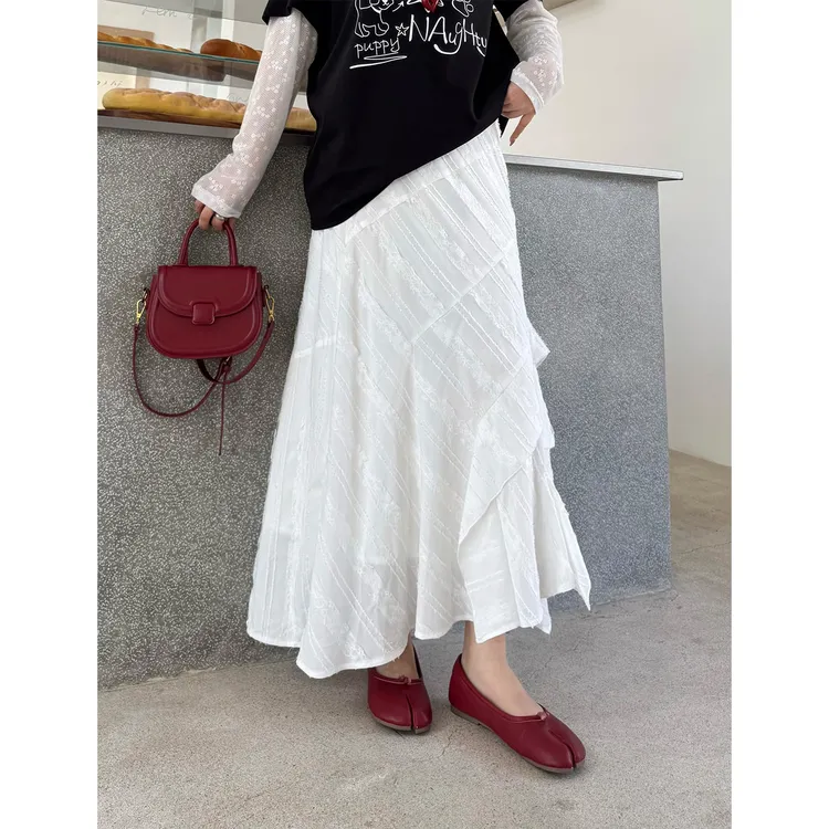 裂渡宣宣【浪漫限定】微胖大码女夏时尚百搭气质蕾丝半身裙ZY505F78