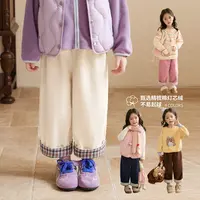 小O宝Okids童装 宝宝女童灯芯绒裤2025秋季新款套装 OP594062