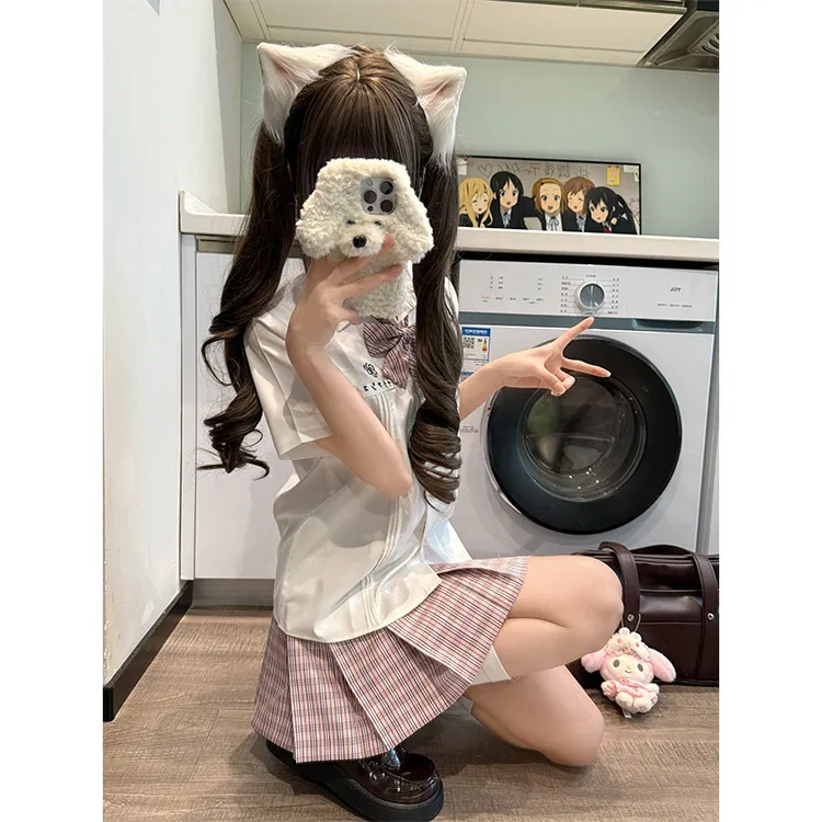 【怦然心动】初雪jk制服正版原创格裙校供感百褶裙短裙显白学院风