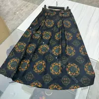 国风提花绸缎复古显瘦半身裙女FY5030206