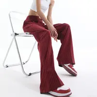 KEN STUDIO夏季新款条纹垂感西装裤女垂感设计休闲阔腿裤西裤裤子