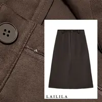 LAILILA【昵雅】25秋冬新品直筒气质半身裙QJ509AA621125