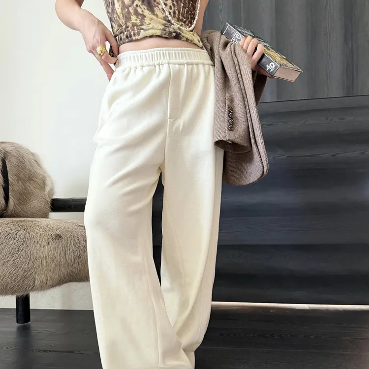 Vane｜“澳白” 暖绒羊毛针织香蕉奶奶裤～