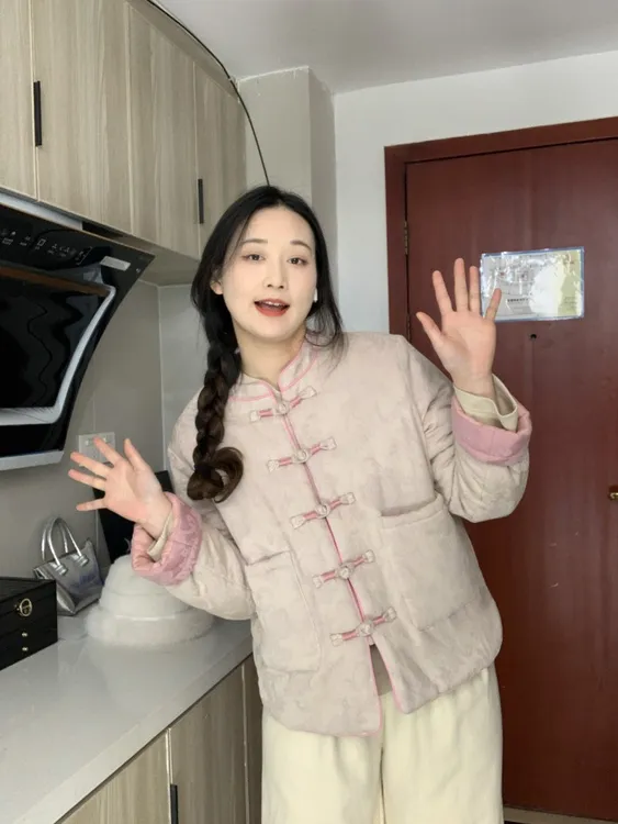 肆然新中式女装2025冬季新款中式国风盘扣棉衣棉服外套改良唐装女