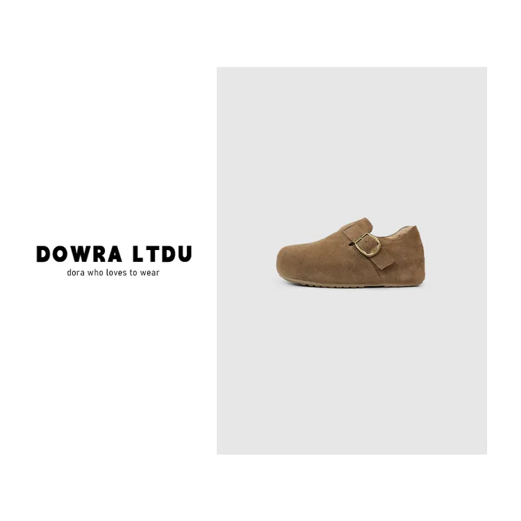 Dowra-LTDU2025年冬款设计款纯色加绒博肯鞋休闲鞋女026-28857