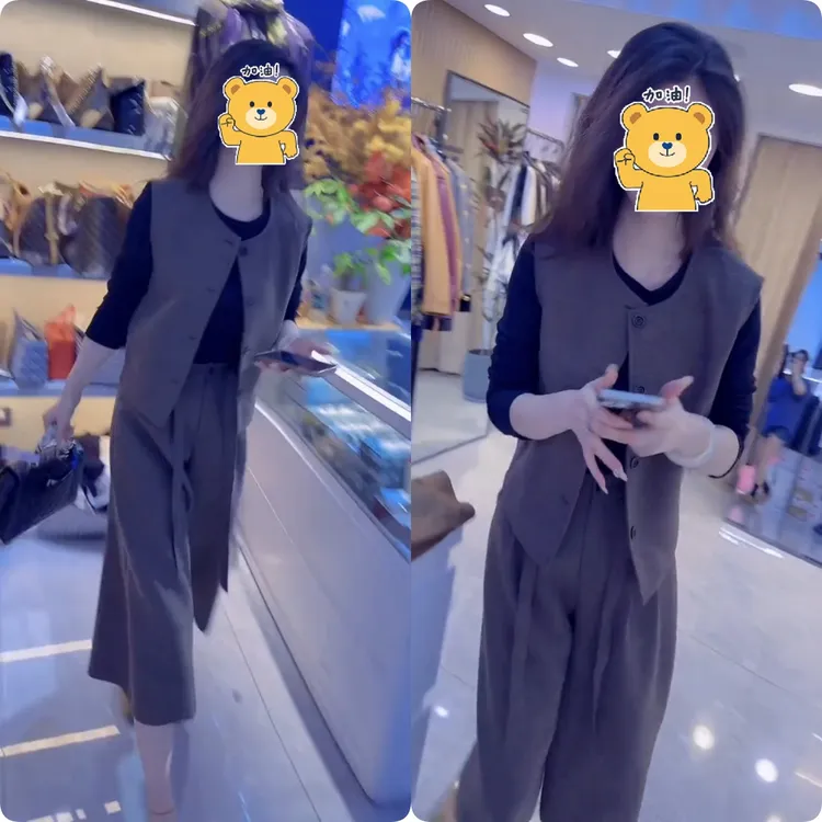 2025秋季新款时尚修身显瘦款女气质网红洋气套装百搭款G6464