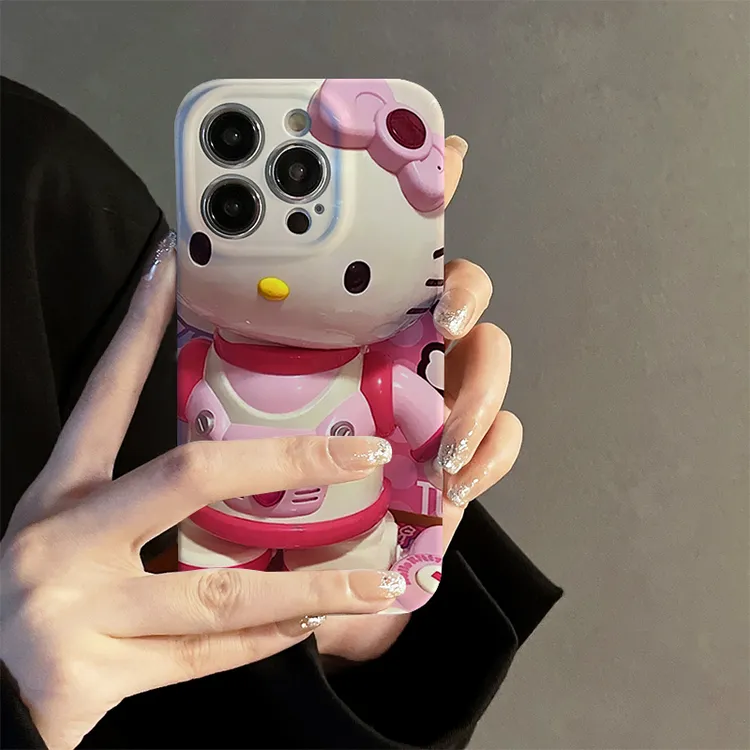 【粉色kt猫】适用iphone16promax苹果16手机壳15防摔13/14pro菲林壳