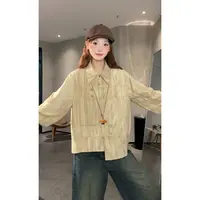 VGVL上衣秋季新款文艺感扎染复古衬衫女