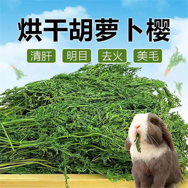 【清目亮毛】胡萝卜樱兔子猪龙猫新鲜全叶营养干草宠物补充饲料维C