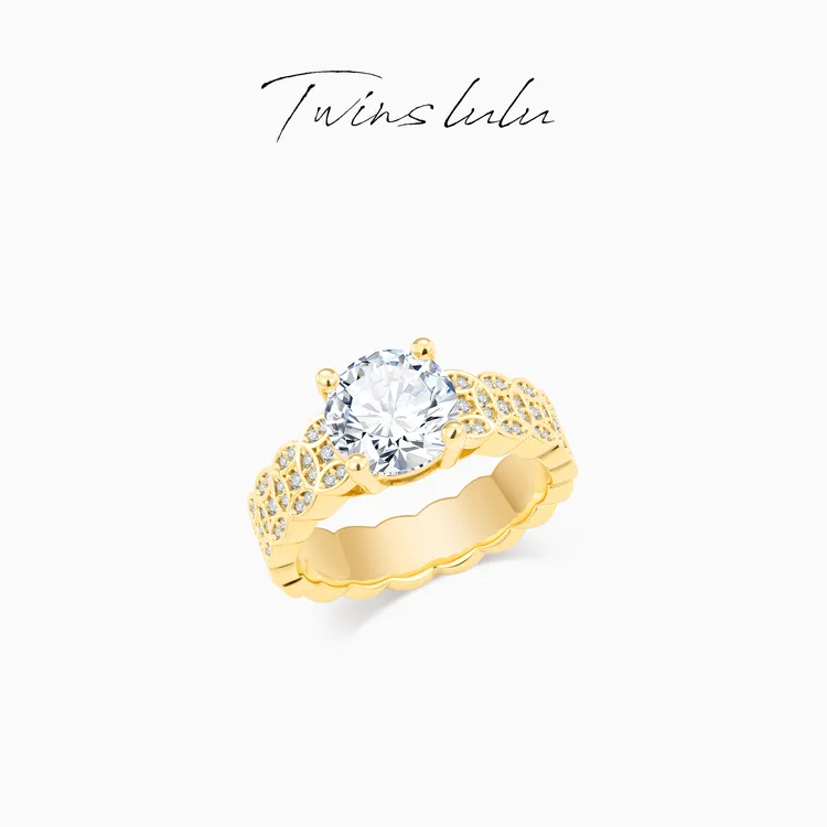 TWINS LULU 圣诞节2025年新款时尚经典百搭气质铜钱戒指TSS6944