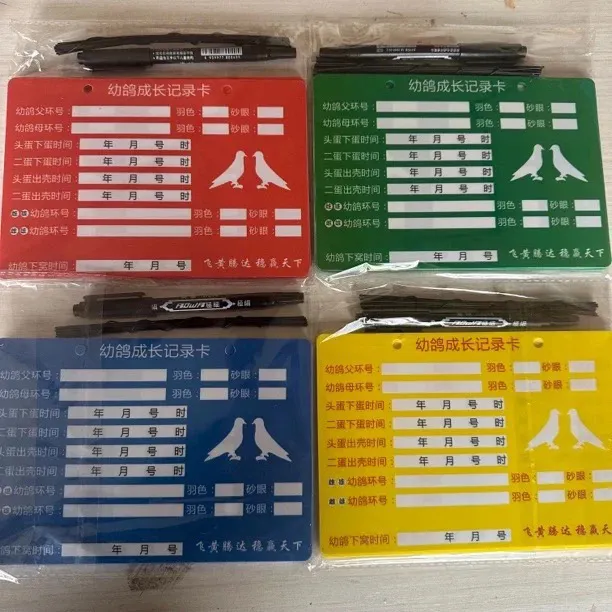 幼鸽繁育记录卡 记录鸽子成长