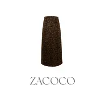 【ZACOCO】夏季高腰拼接气质时尚百搭休闲豹纹花边包臀半身长裙3257