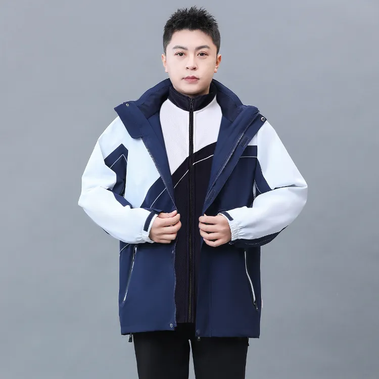 中学生校服冲锋衣秋冬户外防风防雨加绒加厚内胆保暖男女同款外套