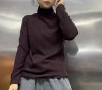 简单白搭高领单色打底卫衣019671