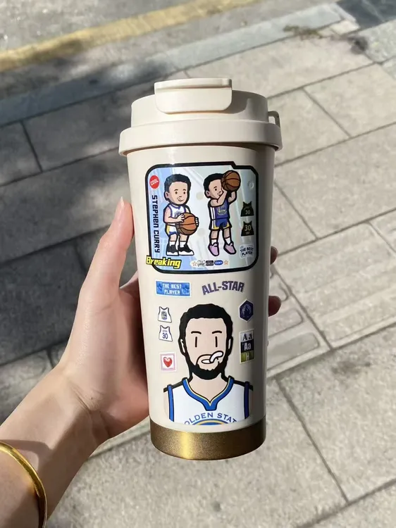 库里欧文篮球勇士杯子ins高颜值保温杯带盖随身杯吸管杯简约实用