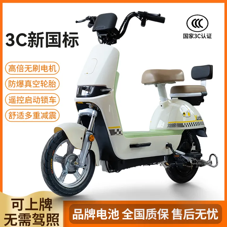新国标两轮长续航电动自行车踏板助力代步车通勤爬坡可上牌